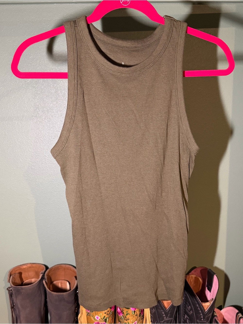Olive Green Tank Top L/XL